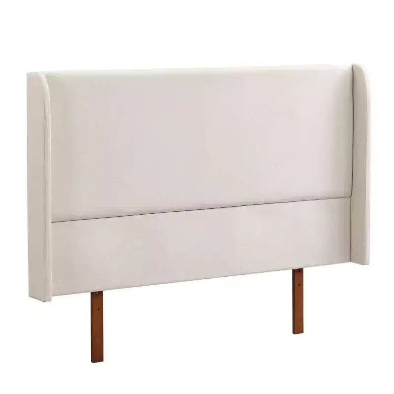 Letto a piattaforma King/Queen Size, struttura in legno massiccio di bambù essiccato con testiera alta imbottita, facile da montare