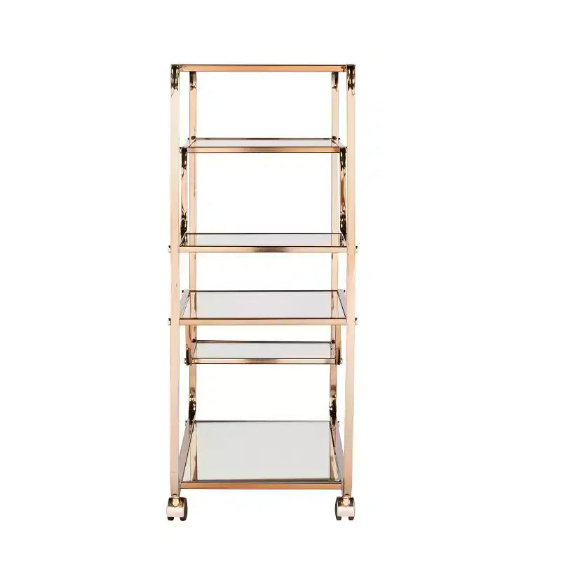 Carrello Bar Specchiato Art Déco - Oro