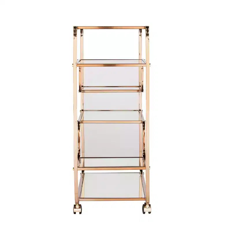 Carrello Bar Specchiato Art Déco - Oro
