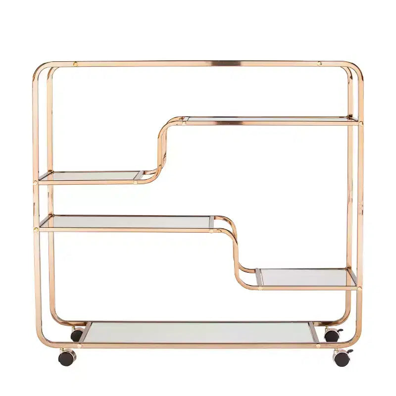 Carrello Bar Specchiato Art Déco - Oro