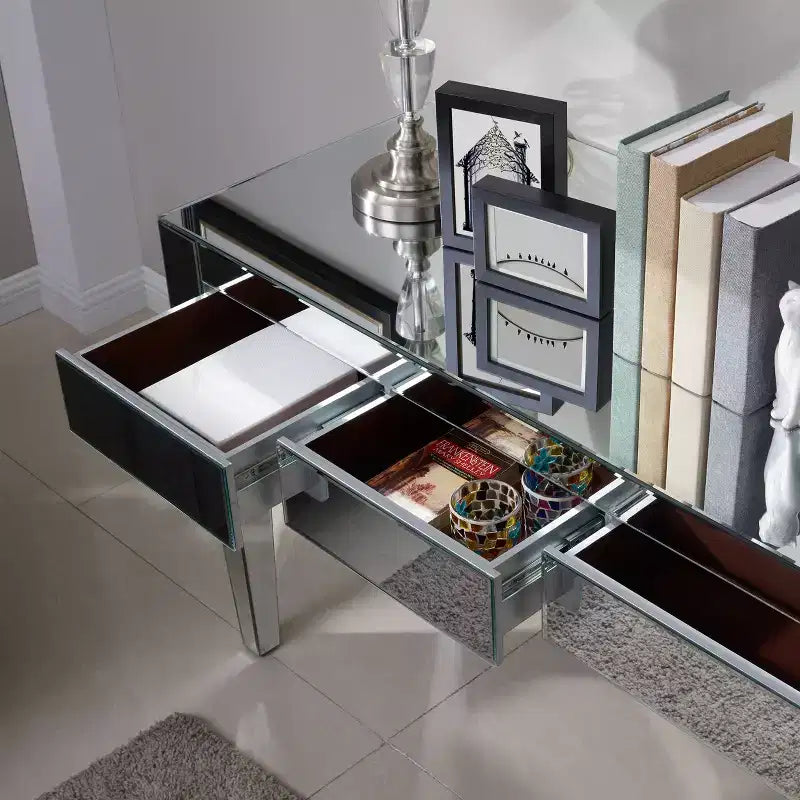 Scrivania a specchio - Glam - Argento