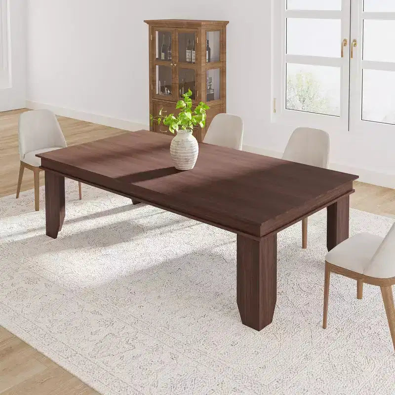 Tavolo da pranzo rustico 70,87 pollici, tavolo da cucina marrone per 6-8 persone