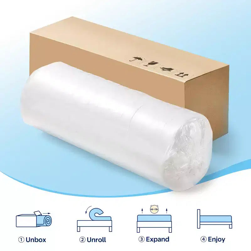 Materasso, Materasso in Memory Foam con Gel Rinfrescante, Carbone di Bambù a 2 Strati e Schiuma di Supporto per il Comfort del Sonno
