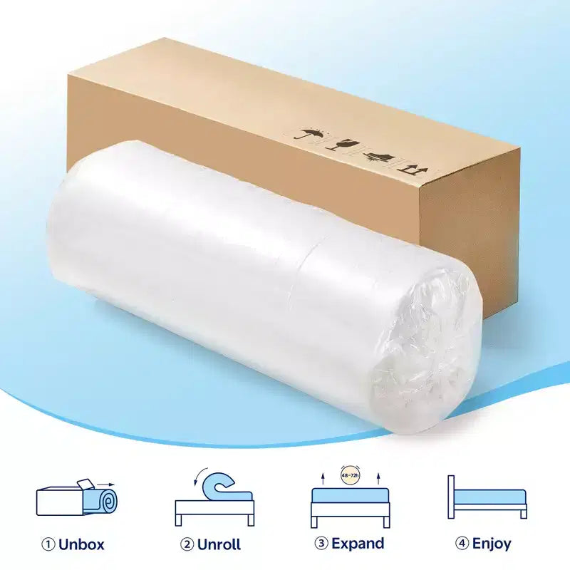 Materasso, Materasso in Memory Foam con Gel Rinfrescante, Carbone di Bambù a 2 Strati e Schiuma di Supporto per il Comfort del Sonno