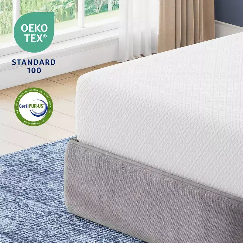 Materasso, Materasso in Memory Foam con Gel Rinfrescante, Carbone di Bambù a 2 Strati e Schiuma di Supporto per il Comfort del Sonno