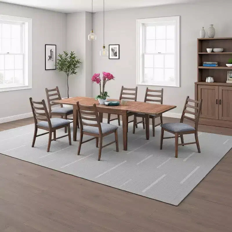 Royal Hampton Dining Table, 47-94 Inch Expandable Top, Scandinavian Walnut Brown