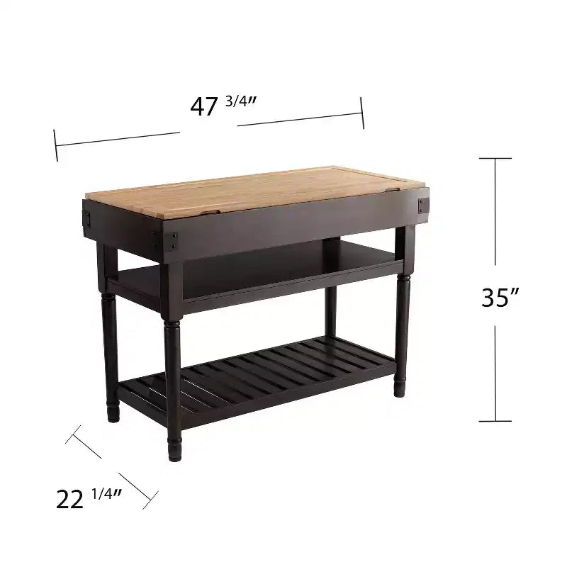 Waysmere Kitchen Island, Frassino fumé, Naturale