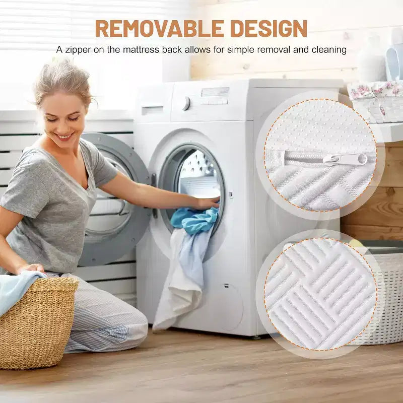 Materasso in memory foam da 8 pollici, supporto medio rigido, gel rinfrescante e sollievo dal mal di schiena, fodera rimovibile senza fibra di vetro, certificato CertiPUR-US