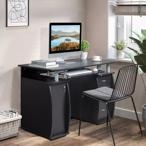 Scrivania per computer in legno massello da 45,3 pollici