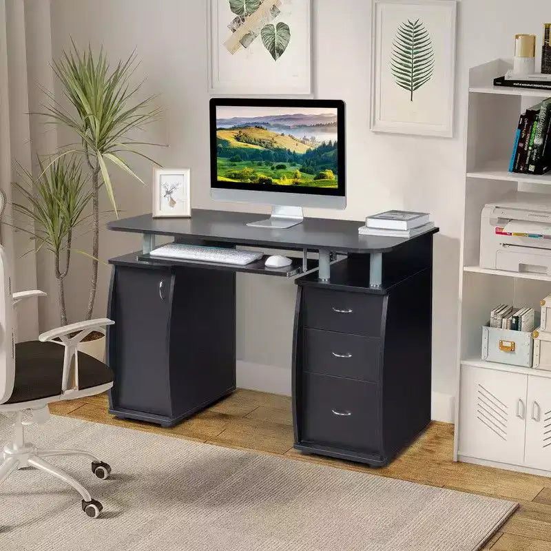 Scrivania per computer in legno massello da 45,3 pollici