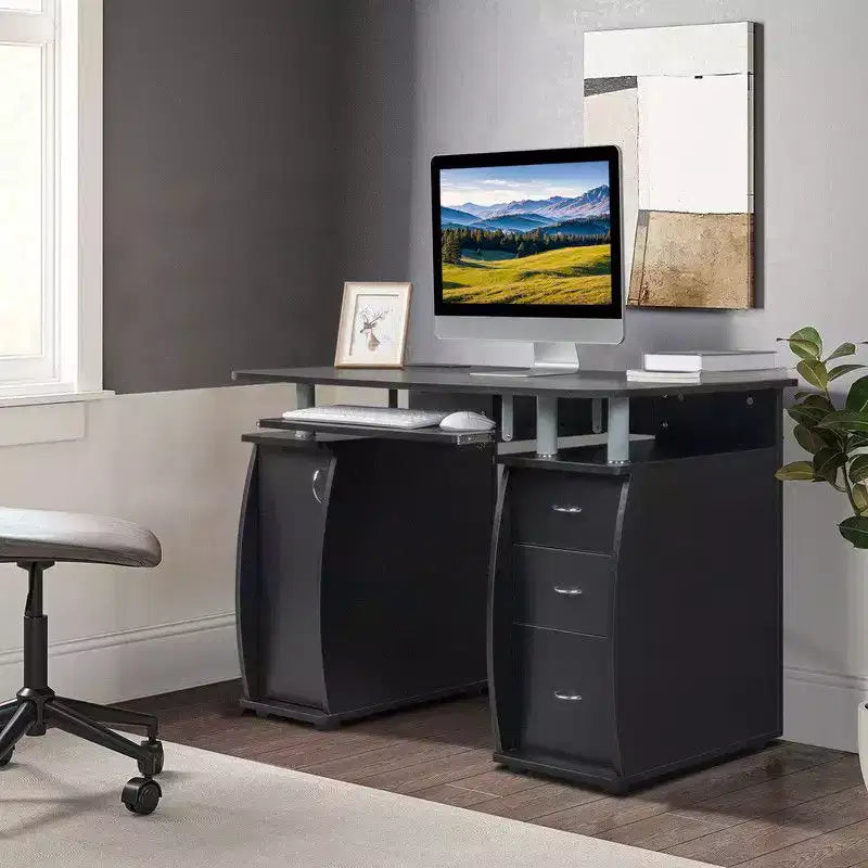 Scrivania per computer in legno massello da 45,3 pollici