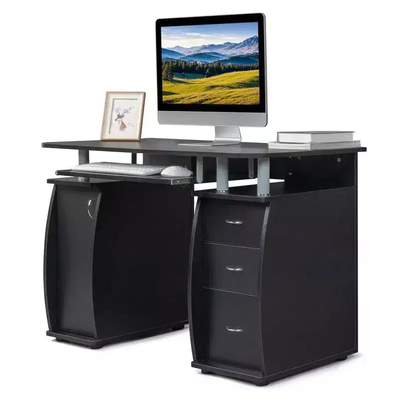 Scrivania per computer in legno massello da 45,3 pollici