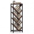 Costway Tree Bookshelf 9-Tier Freestanding Bookcase Corner Narrow Display Shelf for Home Rustic Brown & Black /White & Gold
