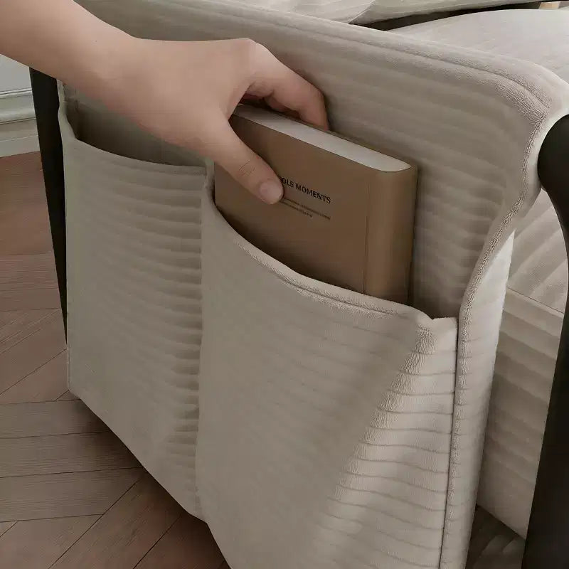 Divano Letto Pieghevole Monoposto, Divano Letto Pieghevole 2 in 1 con Cuscini, Schienale Regolabile, Bracciolo e Borsa portaoggetti
