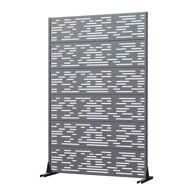Pannelli frangivista autoportanti in metallo per esterni, traliccio decorativo per giardino, patio, cortile - 183 x 120/178/239 cm