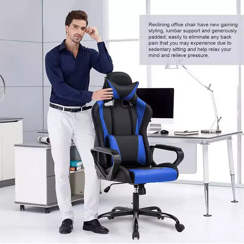 Sedia da Ufficio Sedia da Gaming Sedia da Scrivania Sedia Direzionale con Supporto Lombare Sgabello Regolabile Sedia da Computer Girevole con Ruote