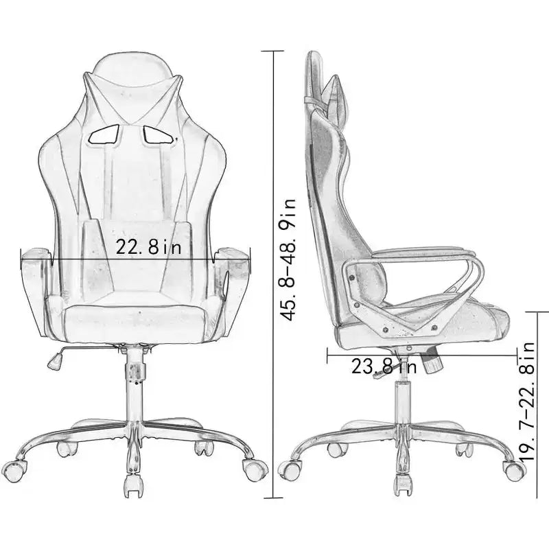 Sedia da Ufficio Sedia da Gaming Sedia da Scrivania Sedia Direzionale con Supporto Lombare Sgabello Regolabile Sedia da Computer Girevole con Ruote