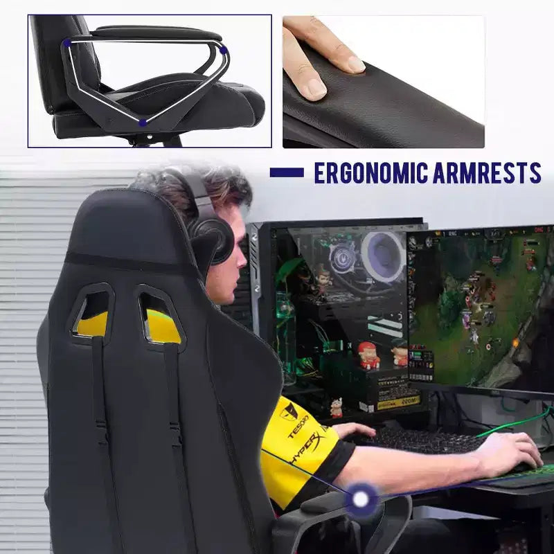 Sedia da Ufficio Sedia da Gaming Sedia da Scrivania Sedia Direzionale con Supporto Lombare Sgabello Regolabile Sedia da Computer Girevole con Ruote
