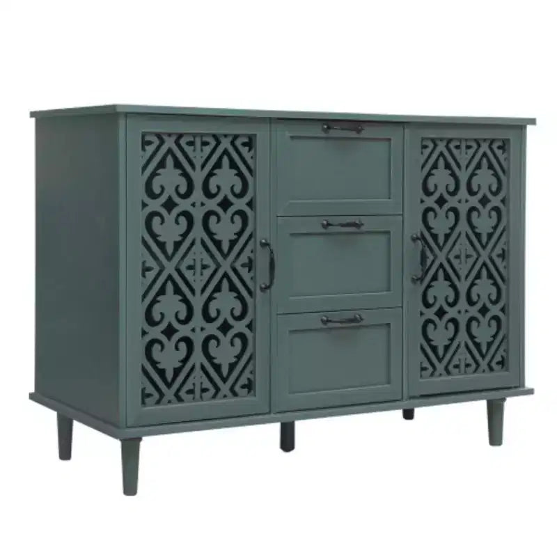 Mobiletto a 3 Cassetti, Mobile Dispensa da Cucina da 47.24 con 2 Ante, Mobile Credenza Buffet, Tavolo Console per Soggiorno, Camera da Leto, Cucina, Ingresso
