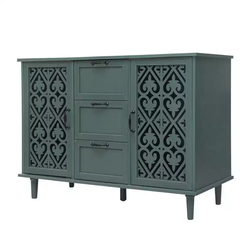 Mobiletto a 3 Cassetti, Mobile Dispensa da Cucina da 47.24 con 2 Ante, Mobile Credenza Buffet, Tavolo Console per Soggiorno, Camera da Leto, Cucina, Ingresso