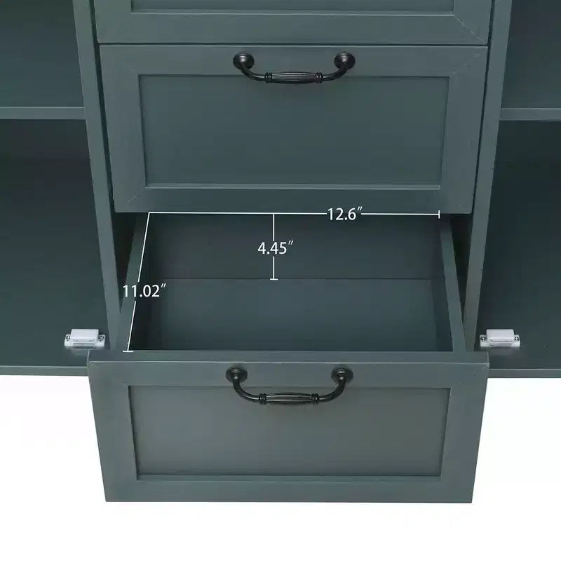Mobiletto a 3 Cassetti, Mobile Dispensa da Cucina da 47.24 con 2 Ante, Mobile Credenza Buffet, Tavolo Console per Soggiorno, Camera da Leto, Cucina, Ingresso