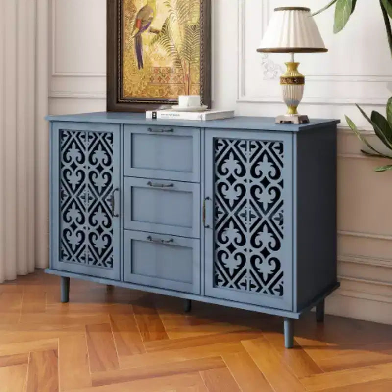 Mobiletto a 3 Cassetti, Mobile Dispensa da Cucina da 47.24 con 2 Ante, Mobile Credenza Buffet, Tavolo Console per Soggiorno, Camera da Leto, Cucina, Ingresso